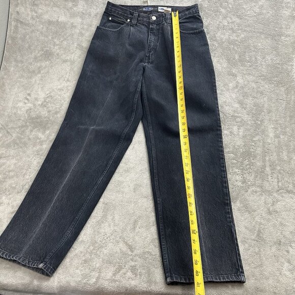 Anchor Blue Baggy Jeans 28x31 Faded Black Loose Wide Leg Skater Grunge Y2K Fades - Picture 2 of 13